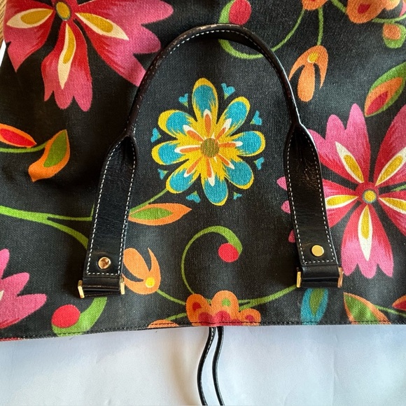 Kate Spade Multicolor Floral Canvas Satchel with Tie Closure - Picture 13 of 16